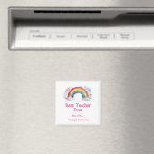 Regenbogen Wasserfarbe Pastell bester Lehrer ever Magnet (In Situ (Geschirrspüler))