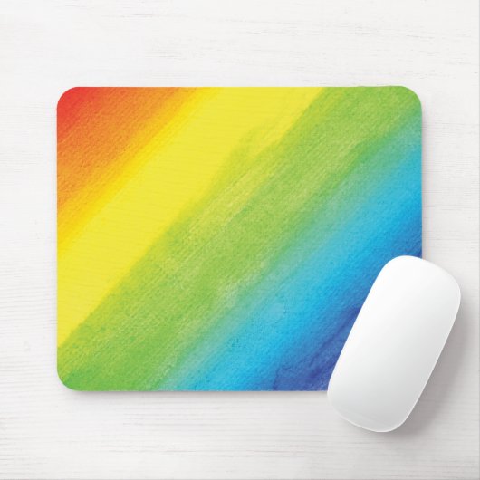 Regenbogen Wasserfarbe Stolz Hell und Lebendig Mousepad (Mit Mouse)