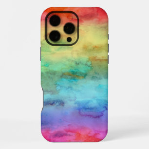 Regenbogen-Wasserfarben-Abstrakt-Handyhülle iPhone 16 Pro Max Hülle