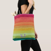 Regenbogen-Wasserfarben-Gradient | Monogramm Tasche (Von Nahem)