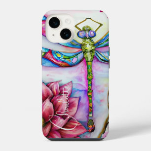 Regenbogen-Wasserfarben-Libelle, Personalisieren iPhone 14 Hülle