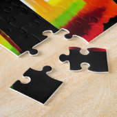 Regenbogen Wasserfarben mit Schwarzwald mit Silhou Puzzle (Seite)