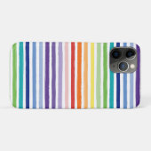 Regenbogen-Wasserfarben-Pinsel-Streifenmuster Case-Mate iPhone Hülle (Rückseite (Horizontal))