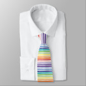 Regenbogen-Wasserfarben-Pinsel-Streifenmuster Krawatte (Gebunden)