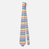 Regenbogen-Wasserfarben-Pinsel-Streifenmuster Krawatte (Vorderseite)
