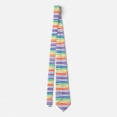Regenbogen-Wasserfarben-Pinsel-Streifenmuster Krawatte (Rückseite)