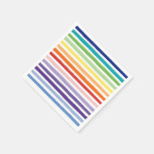 Regenbogen-Wasserfarben-Pinsel-Streifenmuster Serviette (Ecke)