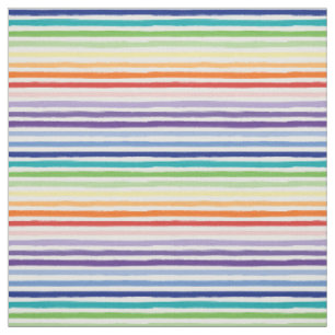 Regenbogen-Wasserfarben-Pinsel-Streifenmuster Stoff