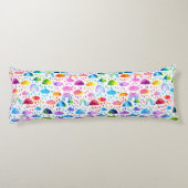 Regenbogen Wasserfarben Regenbogen Regenschirme Seitenschläferkissen (Rückseite)