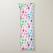 Regenbogen Wasserfarben Regenbogen Regenschirme Seitenschläferkissen (Rückseite (Vertikal))