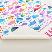 Regenbogen Wasserfarben Regenbogen Regenschirme Sherpadecke (3/4)