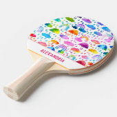 Regenbogen Wasserfarben Regenbogen Regenschirme Tischtennis Schläger (Vorderseite)