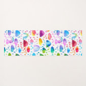 Regenbogen Wasserfarben Regenbogen Regenschirme Yogamatte (Rückseite (Horizontal))