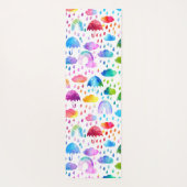 Regenbogen Wasserfarben Regenbogen Regenschirme Yogamatte (Rückseite)