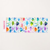 Regenbogen Wasserfarben Regenbogen Regenschirme Yogamatte (Vorderseite (Horizontal))