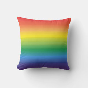 Regenbogen-Wasserfarben-Streifen Moderne Farbkraft Kissen