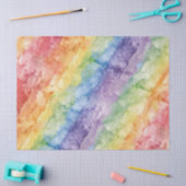 Regenbogen-Wasserfarben-Streifenmuster Seidenpapier (Basteln)