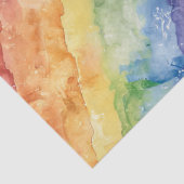 Regenbogen-Wasserfarben-Streifenmuster Seidenpapier (Detail)