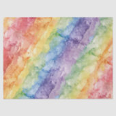 Regenbogen-Wasserfarben-Streifenmuster Seidenpapier (Vorderseite)