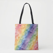 Regenbogen-Wasserfarben-Streifenmuster  Tasche (Vorderseite)
