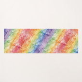 Regenbogen-Wasserfarben-Streifenmuster Yogamatte (Vorderseite (Horizontal))