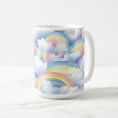 Regenbogen-Wasserfarben-Tasse Kaffeetasse (VorderseiteRechts)