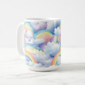 Regenbogen-Wasserfarben-Tasse Kaffeetasse (Vorderseite Links)