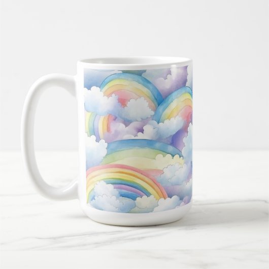 Regenbogen-Wasserfarben-Tasse Kaffeetasse (Links)