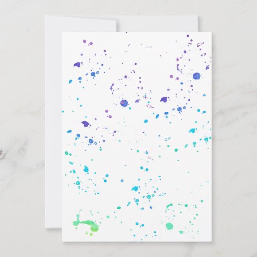 Regenbogen-WasserfarbePopsicle der Einladung (Rückseite)