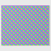 Regenbogen Waves Neon Geschenkpapier (Flach)
