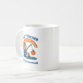 Regenbogen weiblich Fischen Apfel Bester Lehrer Al Kaffeetasse (Vorderseite Links)