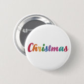 Regenbogen Weihnachten Button (Vorne & Hinten)