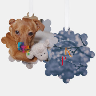 Regenbogen-Weihnachten Ornament Karte
