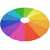 Regenbogen-Weihnachten Polyester Weihnachtsbaumdecke (Schrägansicht)