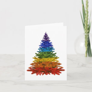 Regenbogen-Weihnachtsbaum Einladung
