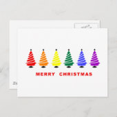 Regenbogen-Weihnachtsbaum Feiertagspostkarte (Vorne/Hinten)