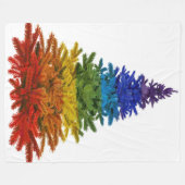Regenbogen-Weihnachtsbaum Fleecedecke (Vorderseite (Horizontal))