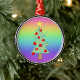 Regenbogen-Weihnachtsbaum-Schmuck Ornament Aus Metall