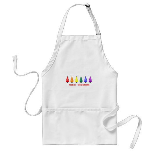 Regenbogen-Weihnachtsbaum Schürze (Vorne)