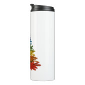 Regenbogen-Weihnachtsbaum Thermosbecher (Nach rechts gedreht)