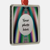 Regenbogen-Weihnachtsbaumschmuck Silbernes Ornament (Rechts)