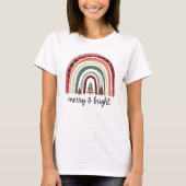 Regenbogen-Weihnachtsbogen T-Shirt (Vorderseite)