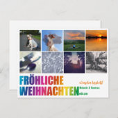Regenbogen Weihnachtspostkarte Postkarte (Vorne/Hinten)