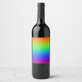 Regenbogen Weinetikett