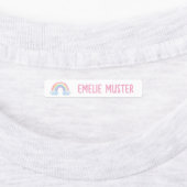 Regenbogen weiß - 96 schmale Kinder Etiketten (Befestigt)