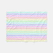 Regenbogen-weiße Zickzack Fleece-Pastelldecke Fleecedecke (Vorderseite (Horizontal))