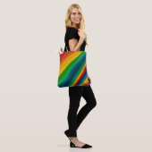 Regenbogen-Wellen-Farbfluss-Tasche Tasche (Am Model)
