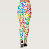 Regenbogen-Wellen Leggings (Rückseite)