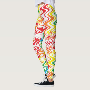 Regenbogen-Wellen Leggings