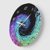 Regenbogen-Wellen-Uhr Große Wanduhr (Winkel)